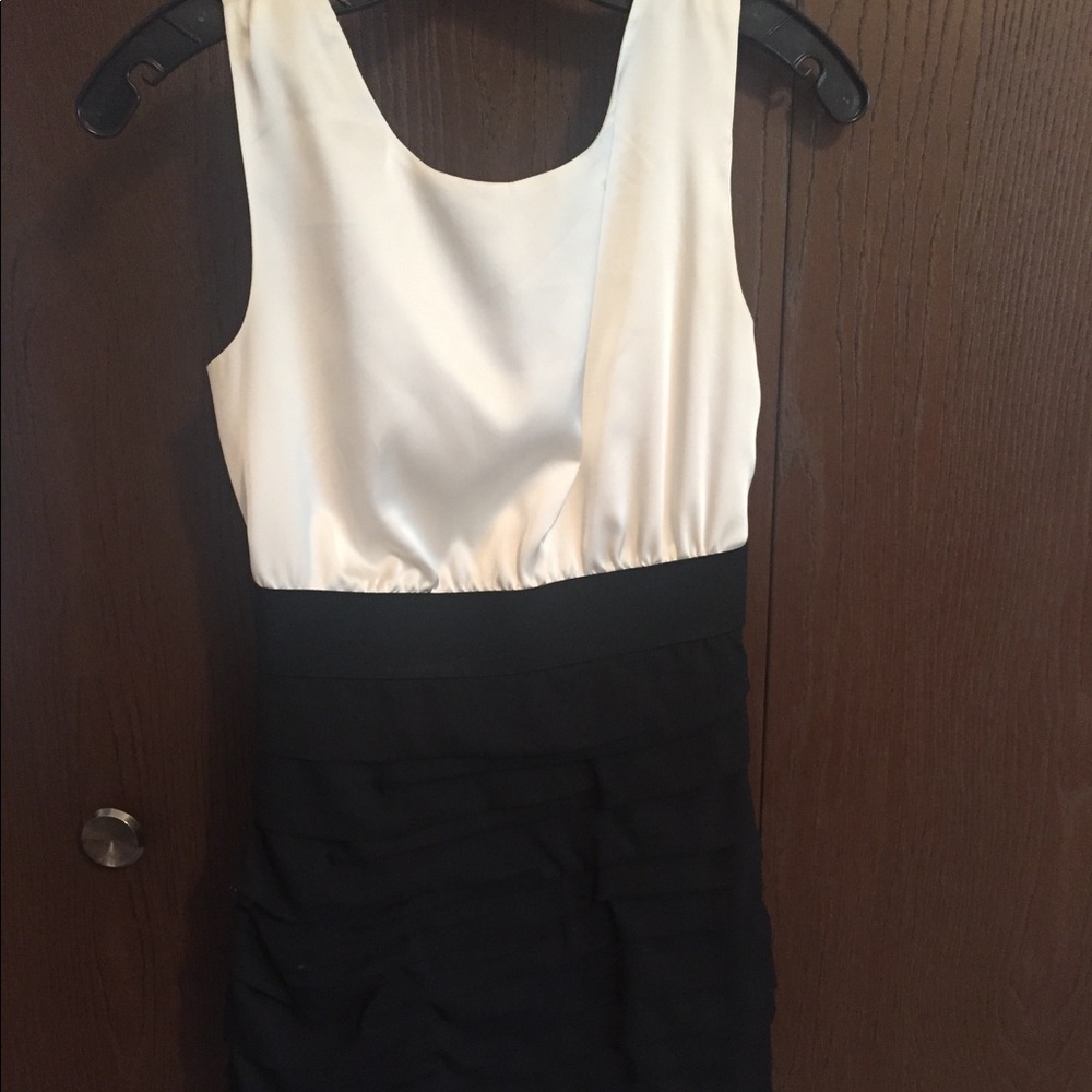 White and black dress